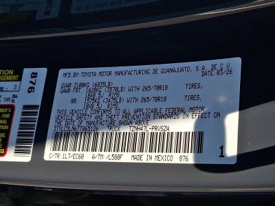 2026 Toyota Tacoma 4WD 4WD Trailhunter Hybrid Double Cab 5' Bed AT (Natl)
