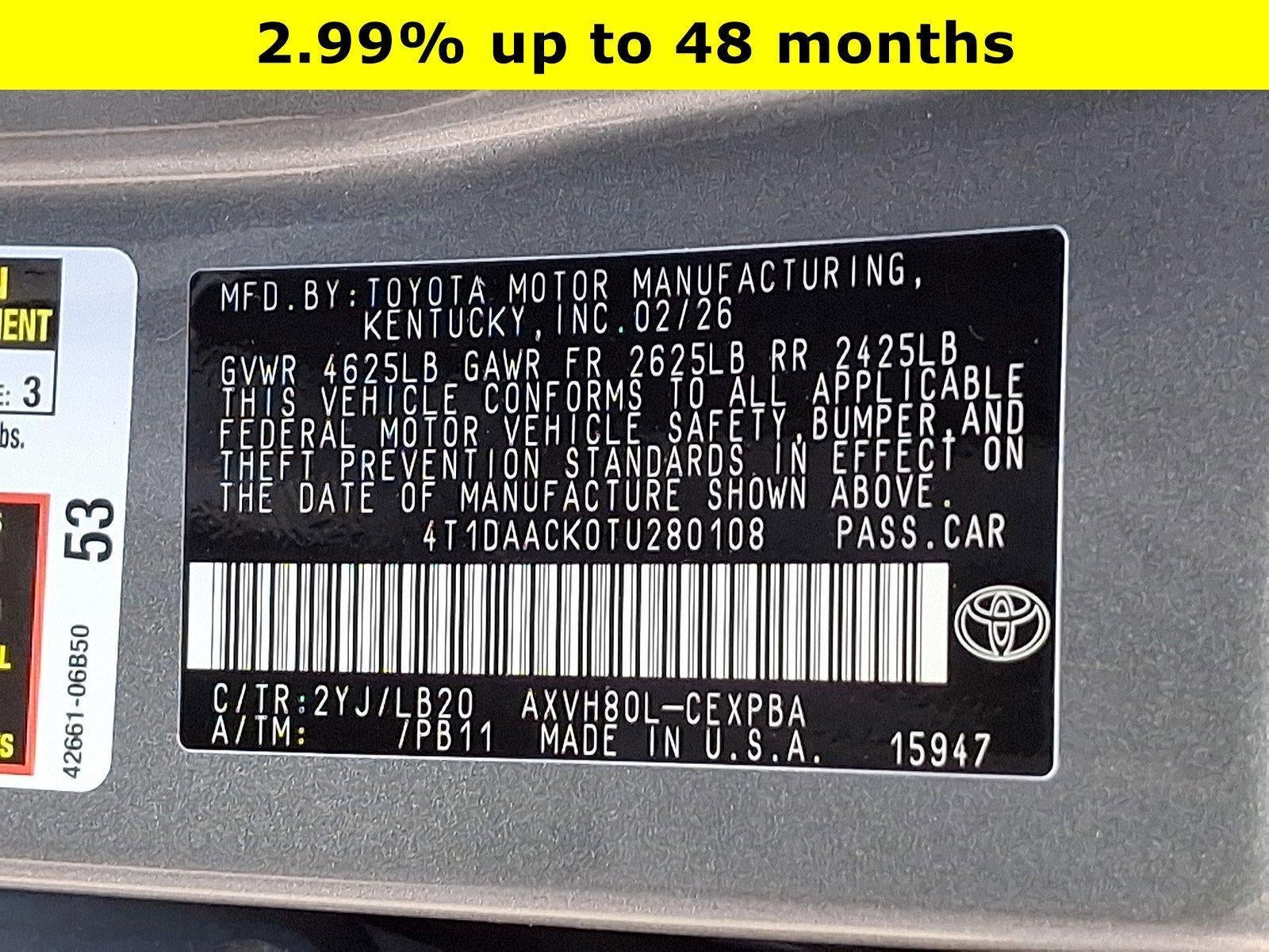 2026 Toyota Camry XSE (Natl)