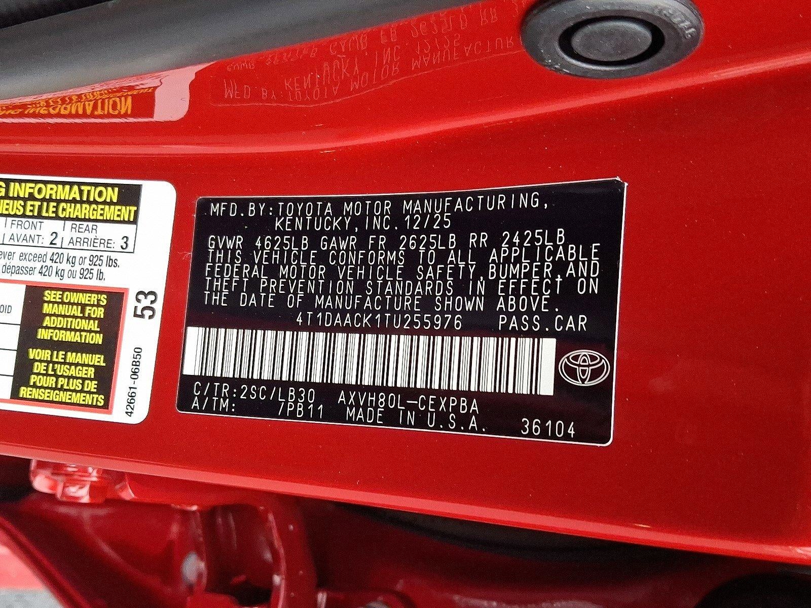 2026 Toyota Camry XSE (Natl)