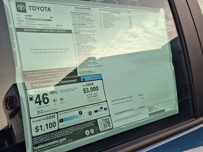 2026 Toyota Camry XSE (Natl)