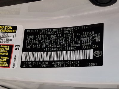 2026 Toyota Camry XSE
