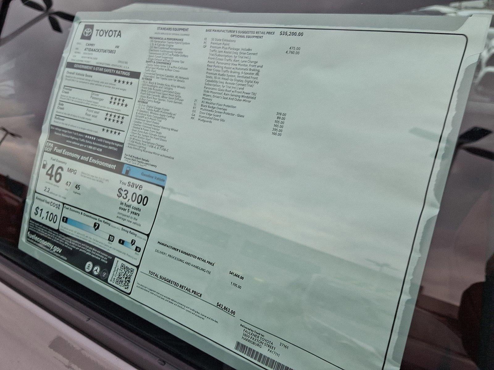 2026 Toyota Camry XSE (Natl)