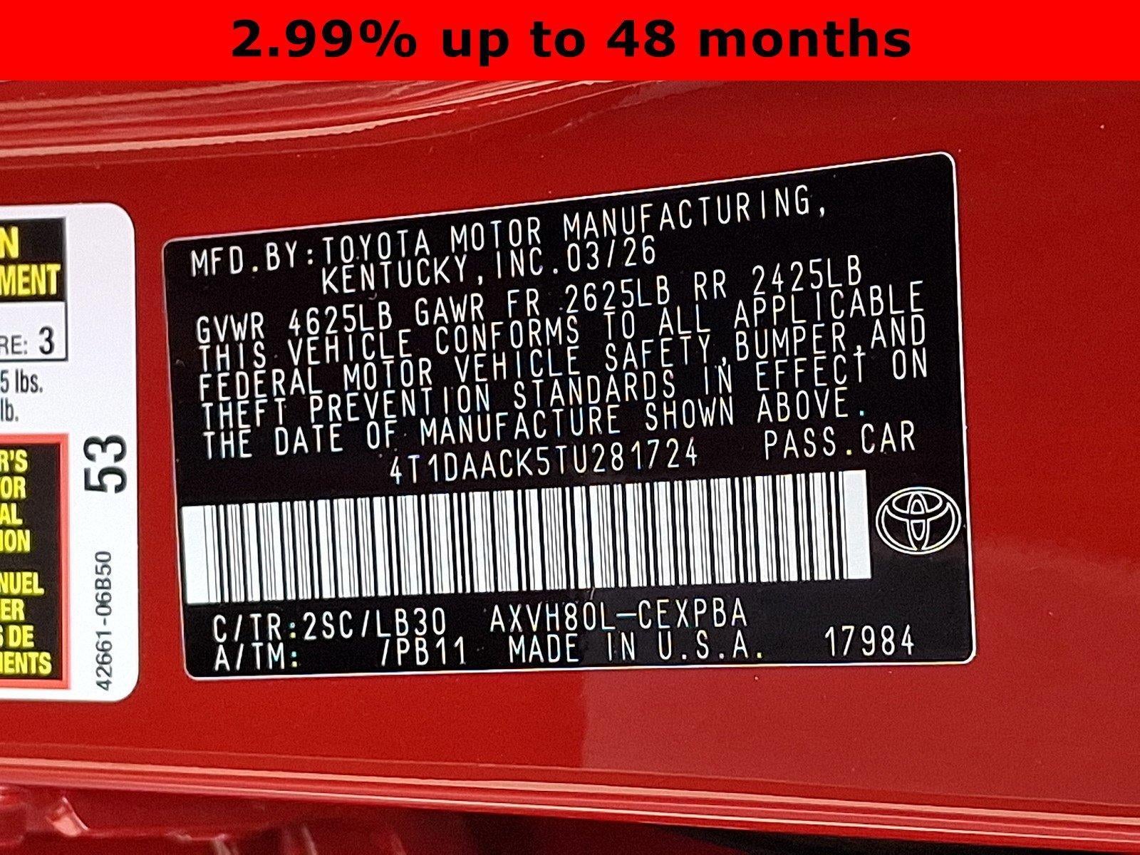 2026 Toyota Camry XSE (Natl)