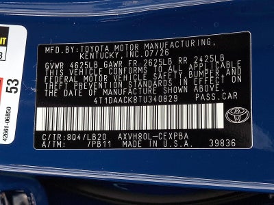 2026 Toyota Camry XSE (Natl)