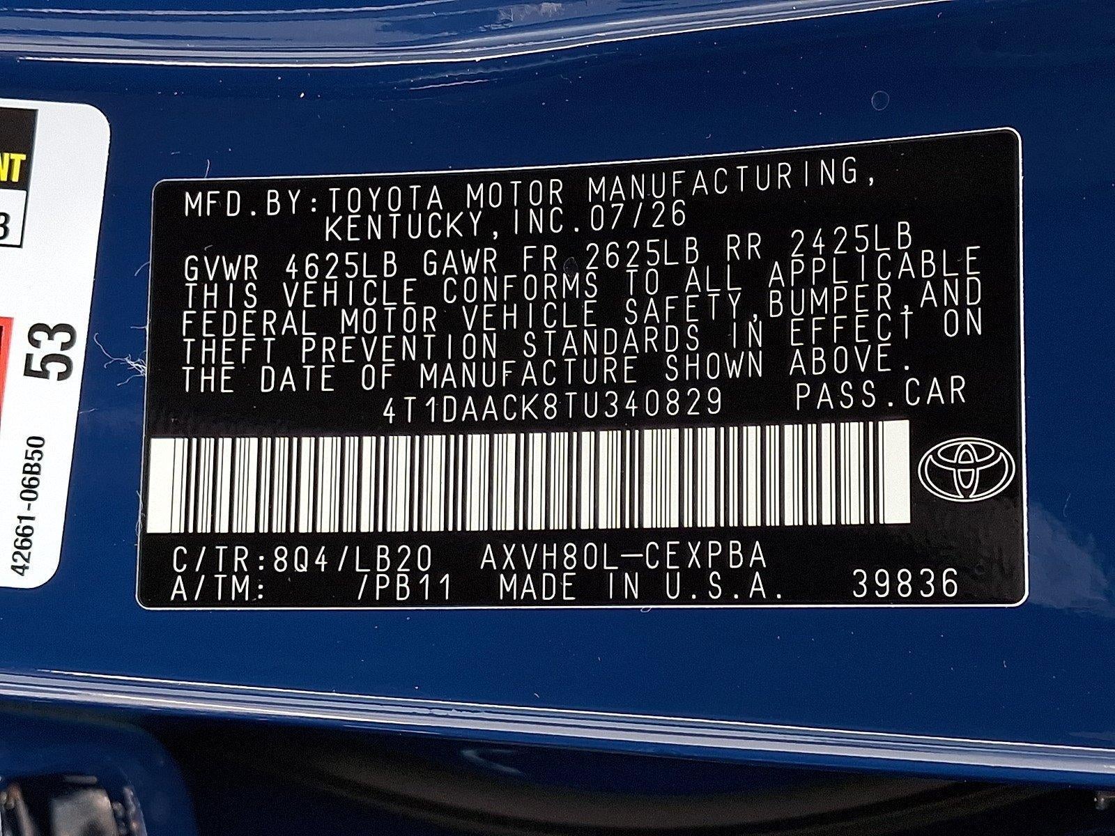 2026 Toyota Camry XSE (Natl)