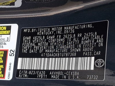 2026 Toyota Camry SE