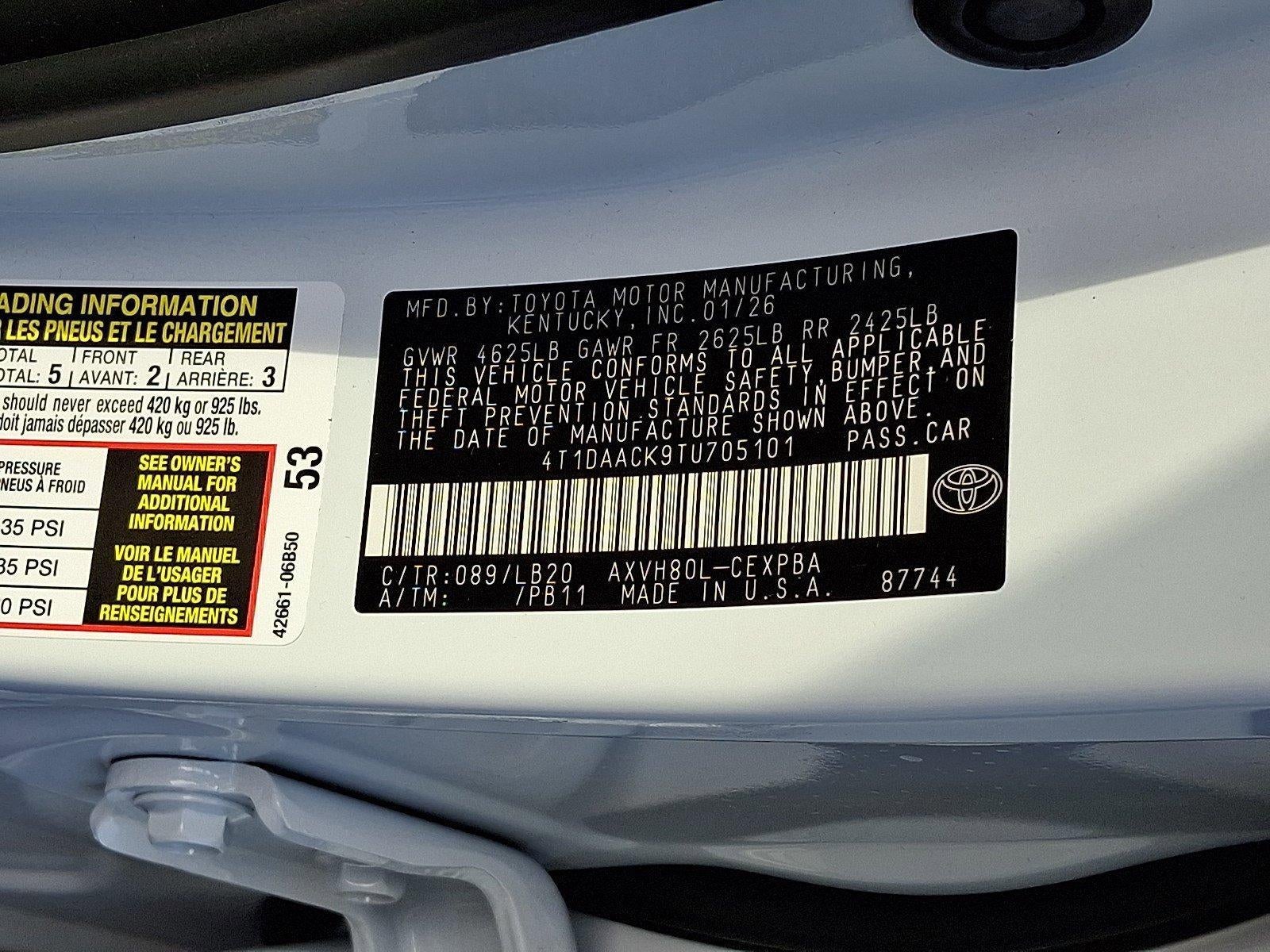 2026 Toyota Camry XSE (Natl)