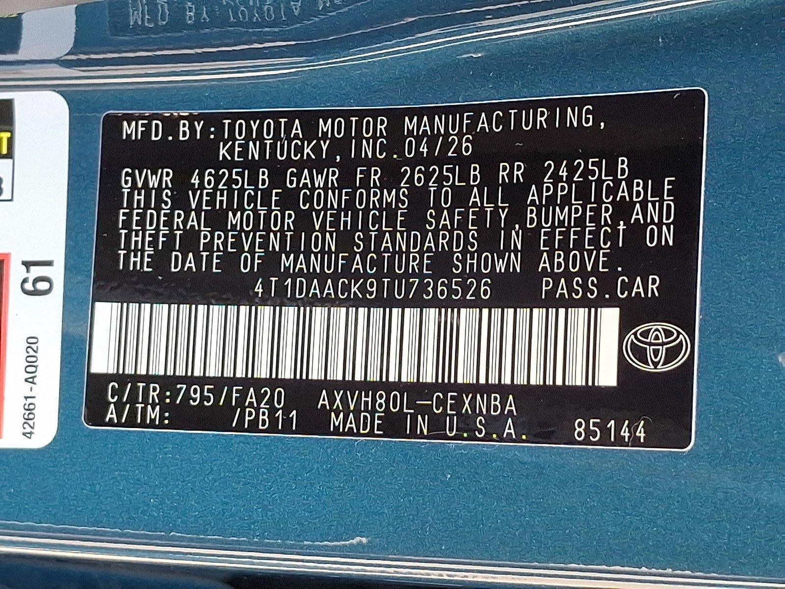 2026 Toyota Camry LE (SE)