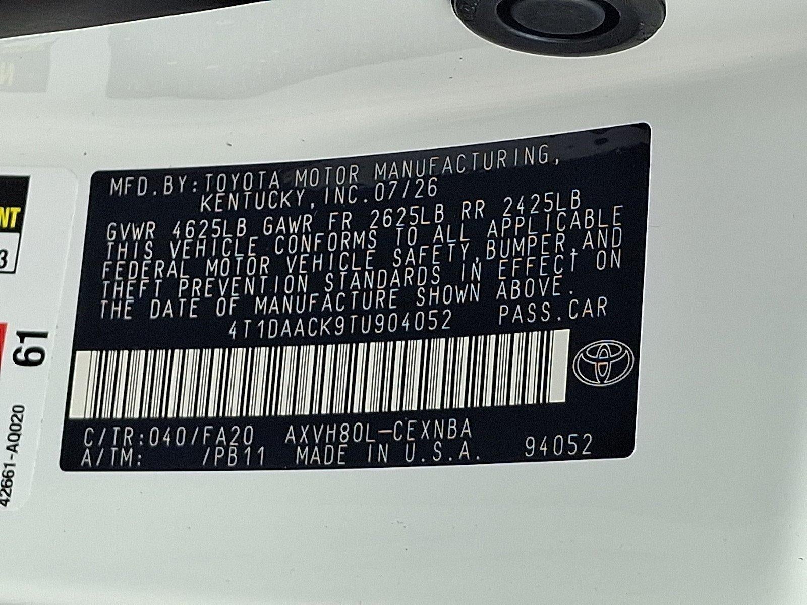 2026 Toyota Camry LE (SE)