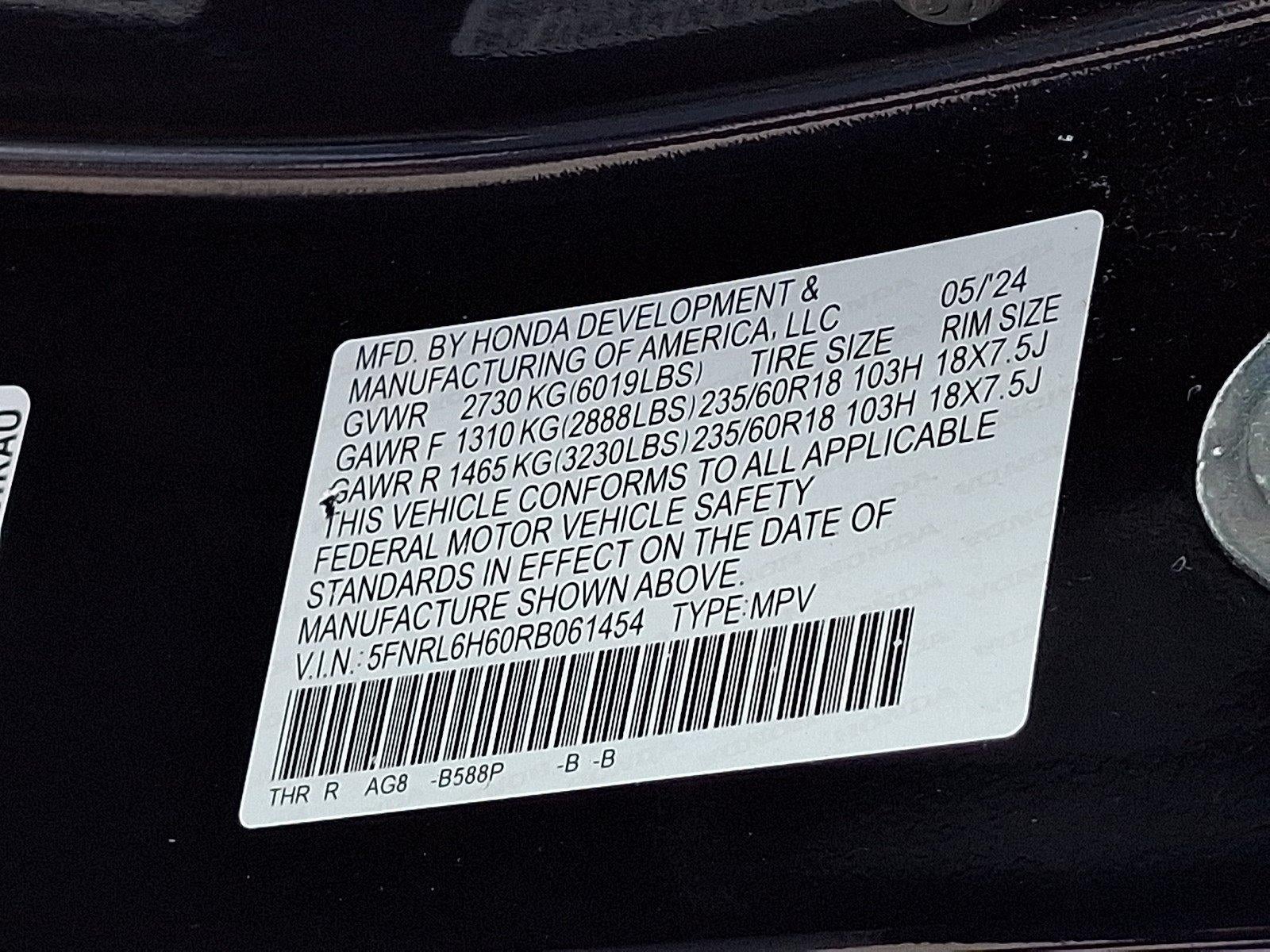 2024 Honda Odyssey EX-L Auto
