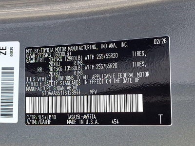 2026 Toyota Grand Highlander Platinum AWD (Natl)