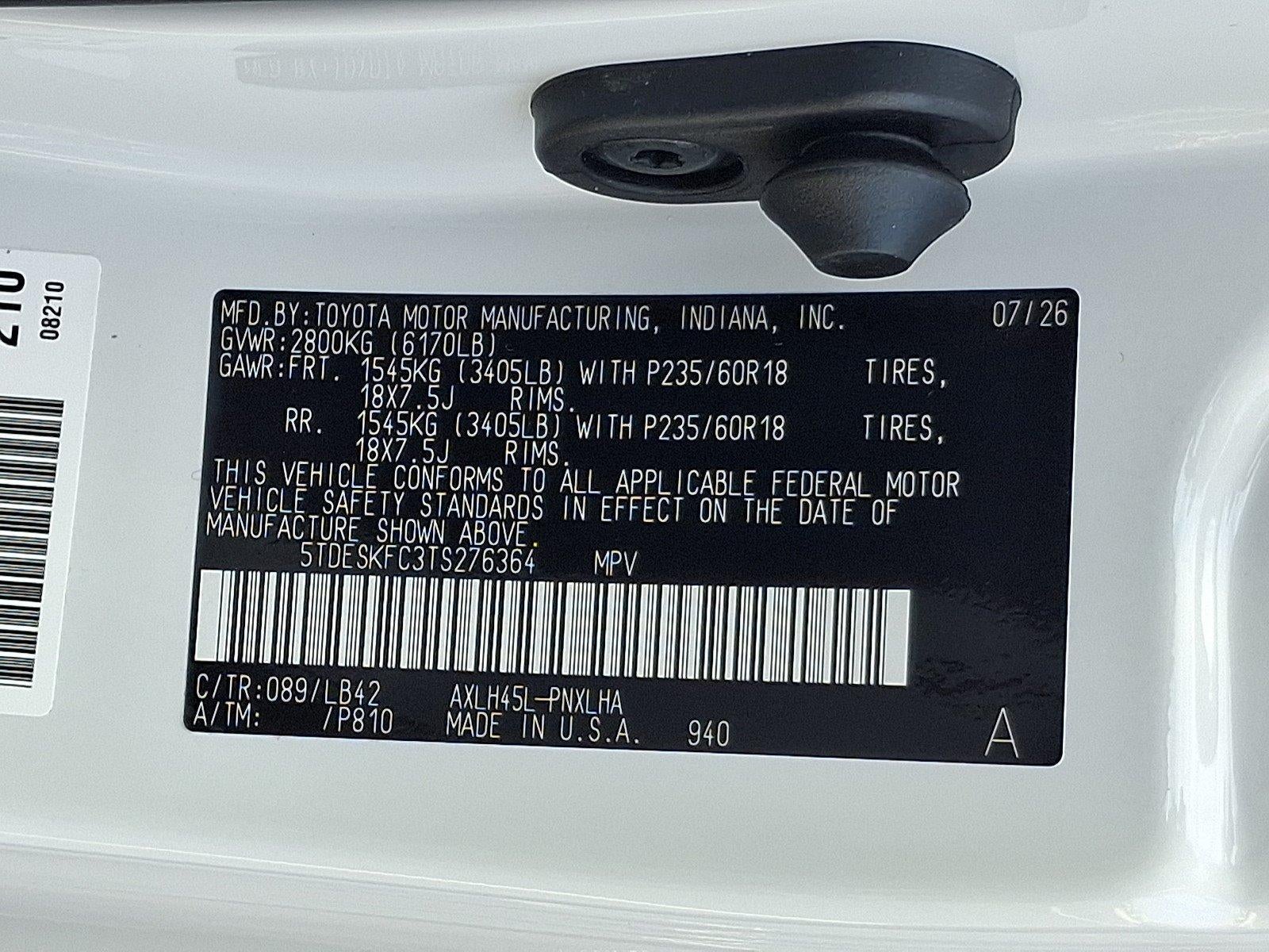 2026 Toyota Sienna Platinum AWD 7-Passenger (GS)