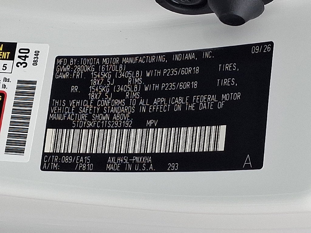2026 Toyota Sienna XLE 7 Passenger