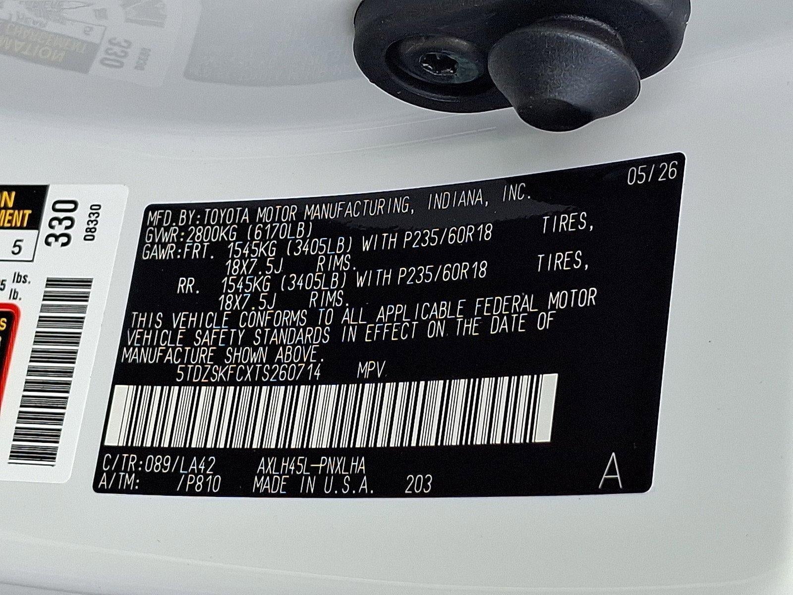 2026 Toyota Sienna Limited AWD 7-Passenger (GS)