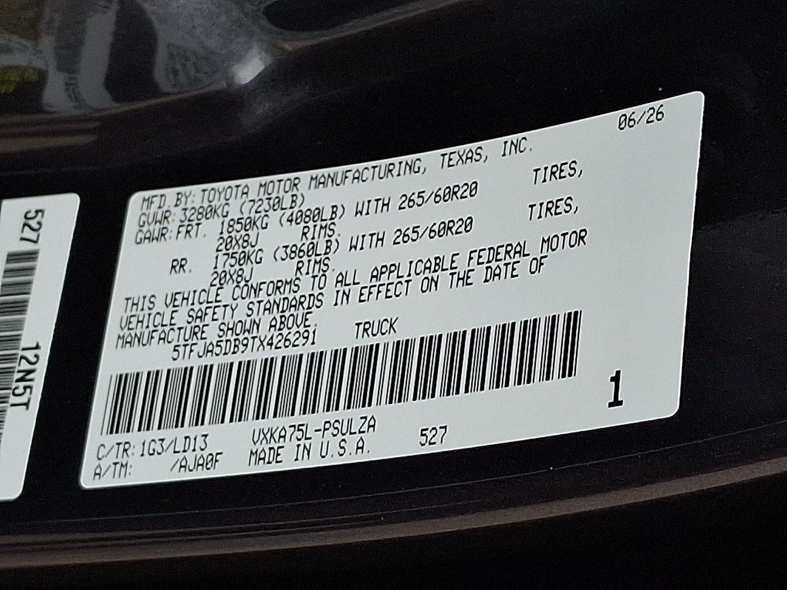 2026 Toyota Tundra 4WD 4WD Limited CrewMax 5.5' Bed (Natl)
