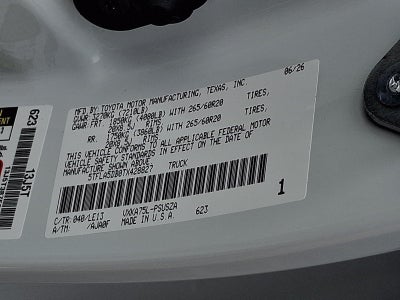 2026 Toyota Tundra 4WD 4WD SR5 CrewMax 5.5' Bed (SE)