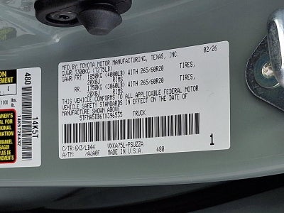 2026 Toyota Tundra 4WD 4WD 1794 Edition CrewMax 5.5' Bed (Natl)