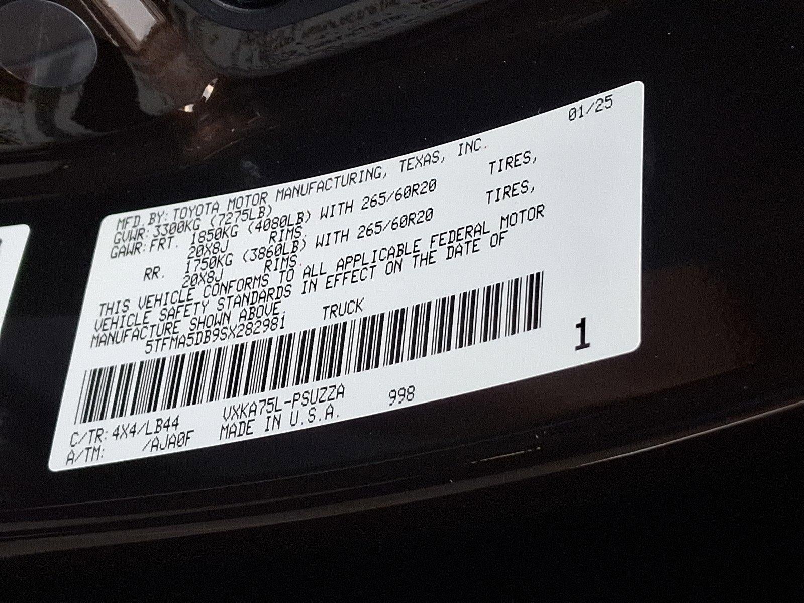 2025 Toyota Tundra 4WD 4WD 1794 Edition CrewMax 5.5' Bed (Natl)