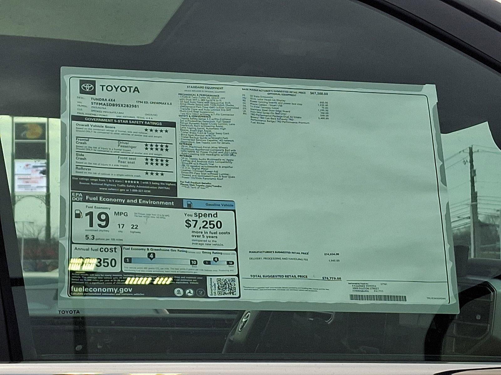 2025 Toyota Tundra 4WD 4WD 1794 Edition CrewMax 5.5' Bed (Natl)