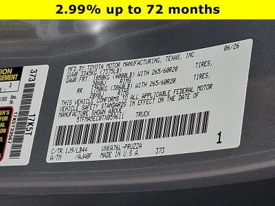 2026 Toyota Tundra 4WD 4WD 1794 Edition CrewMax 6.5' Bed (Natl)