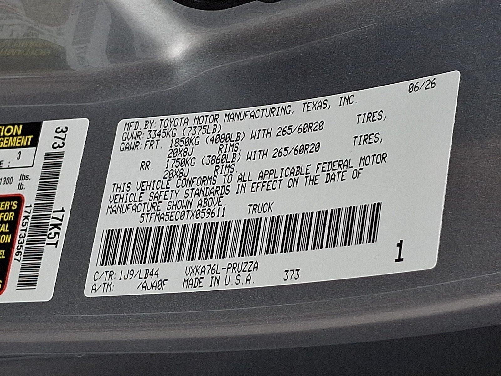 2026 Toyota Tundra 4WD 4WD 1794 Edition CrewMax 6.5' Bed (Natl)