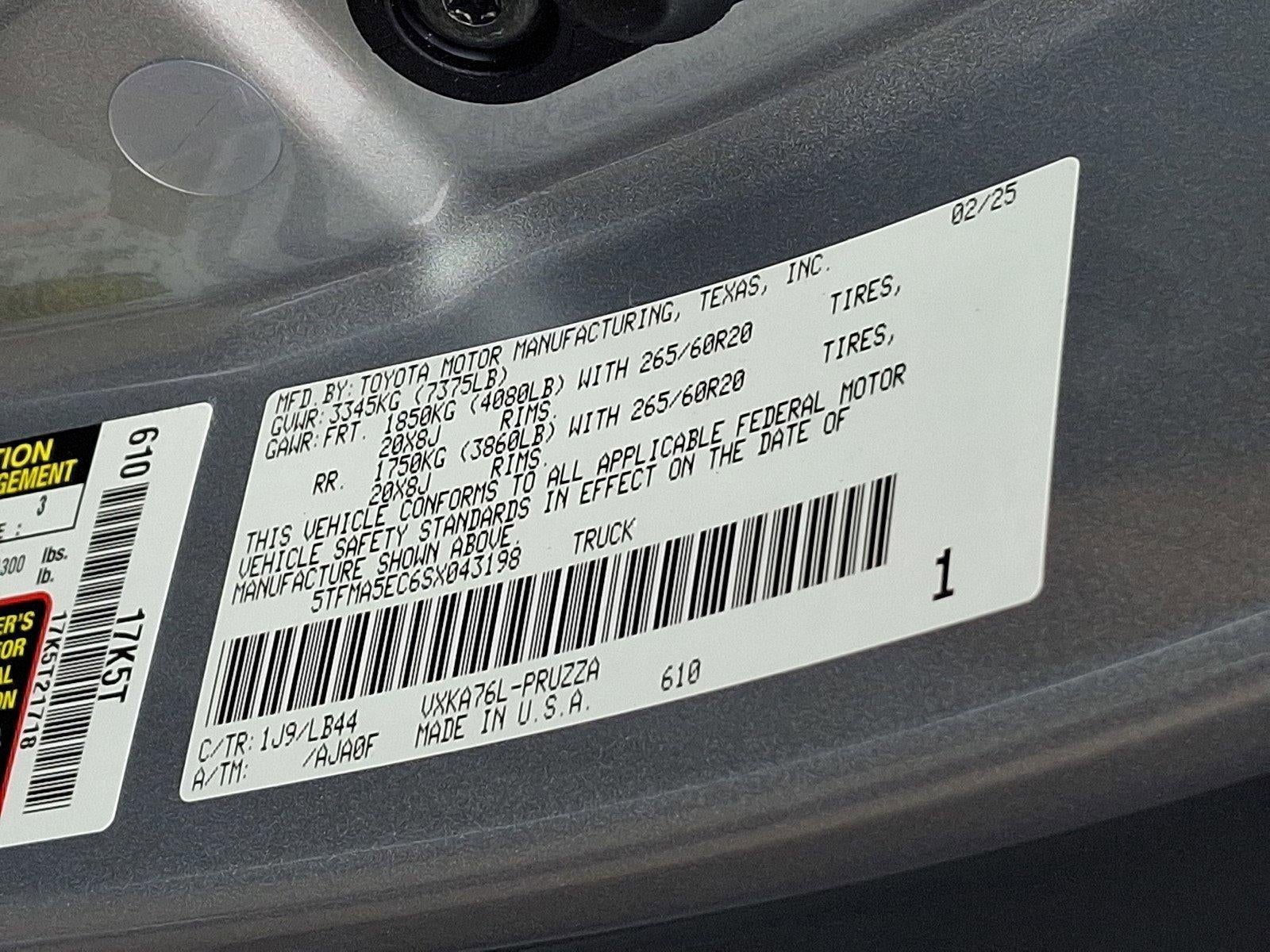 2025 Toyota Tundra 4WD 4WD 1794 Edition CrewMax 6.5' Bed (Natl)