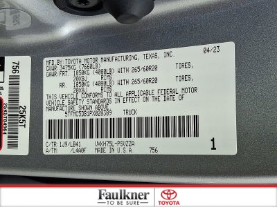 2023 Toyota Tundra 4WD 4WD 1794 Edition Hybrid CrewMax 5.5' Bed (Natl)