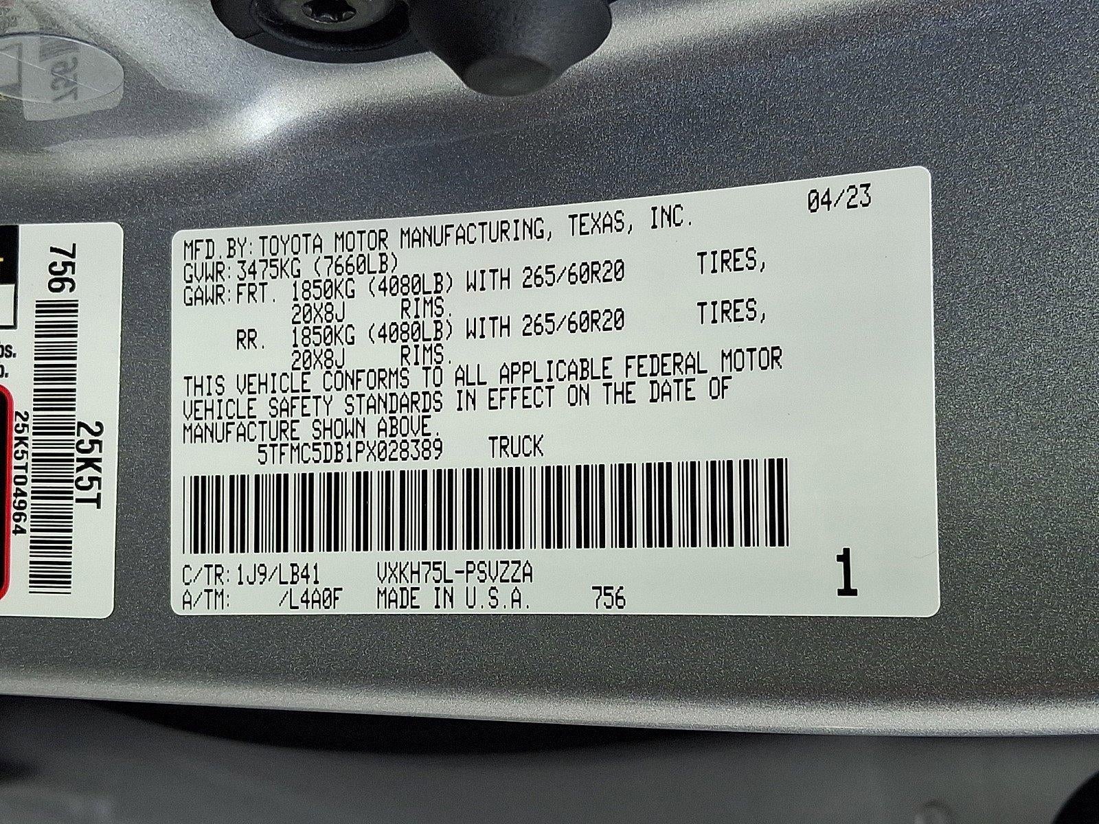2023 Toyota Tundra 4WD 4WD 1794 Edition Hybrid CrewMax 5.5' Bed (Natl)