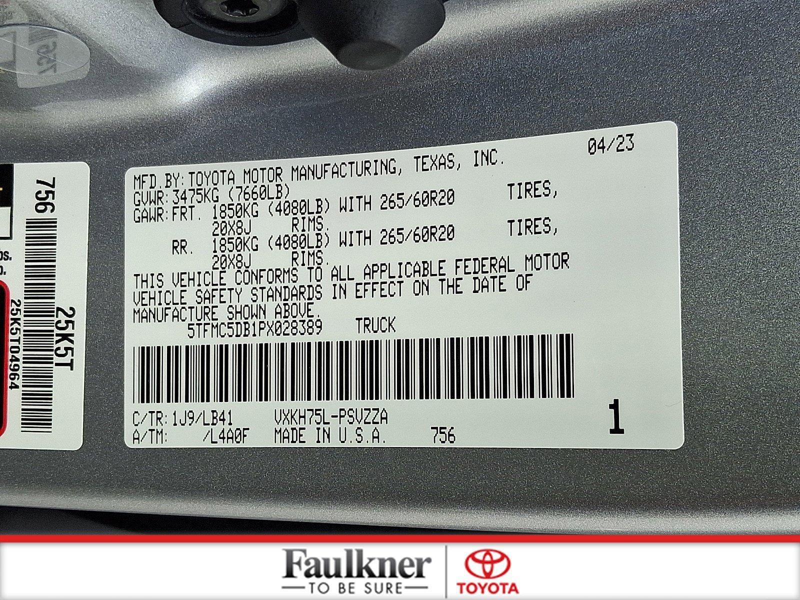 2023 Toyota Tundra 4WD 4WD 1794 Edition Hybrid CrewMax 5.5' Bed (Natl)