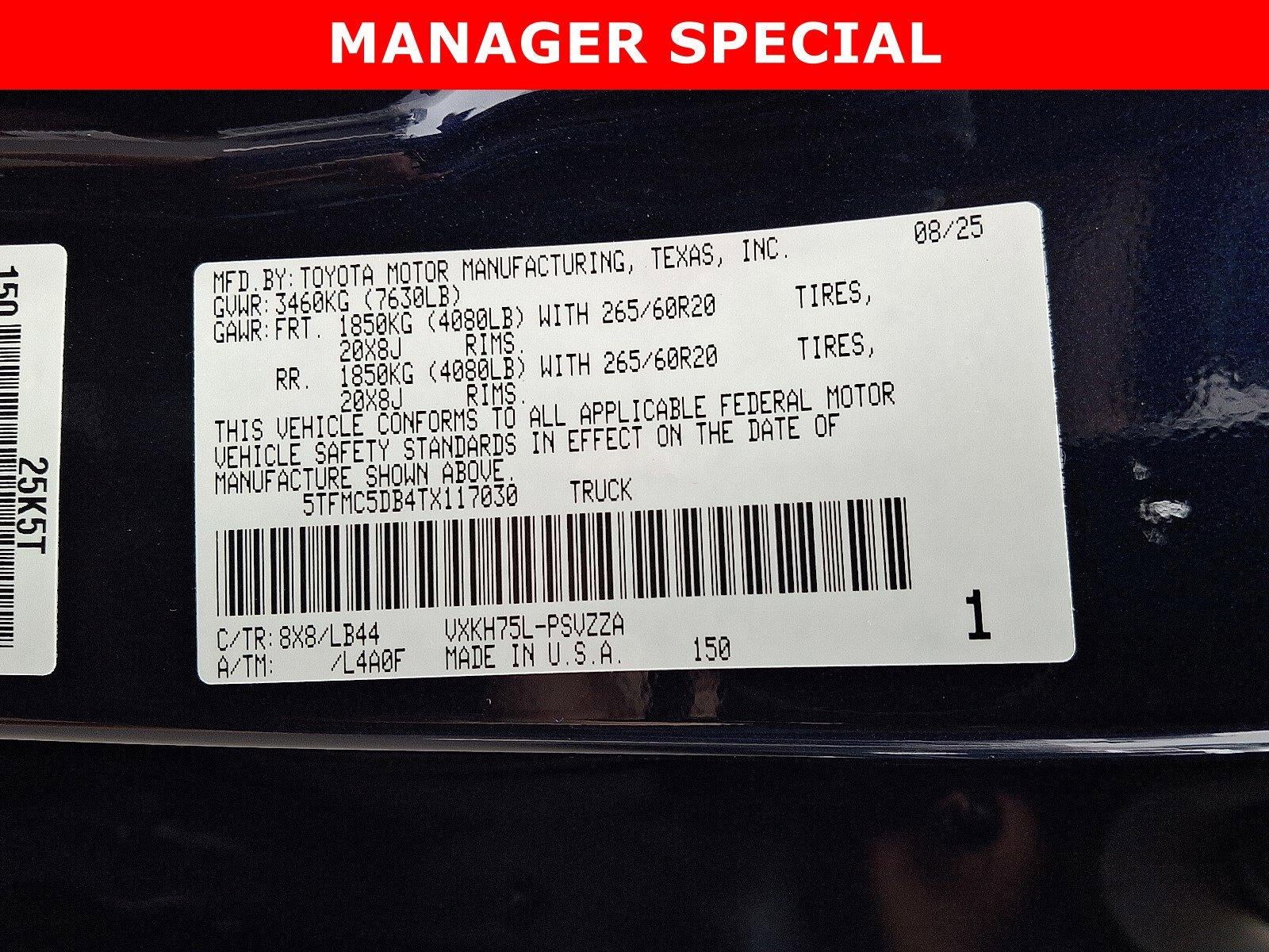 2026 Toyota Tundra 4WD 4WD 1794 Edition Hybrid CrewMax 5.5' Bed (Natl)