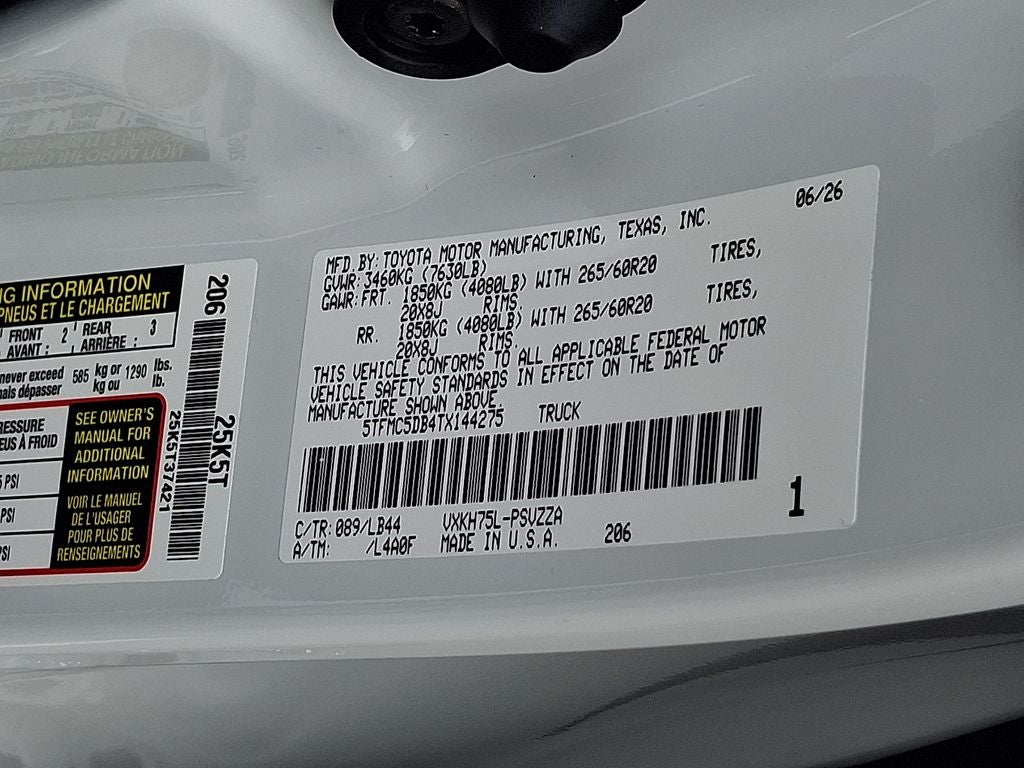 2026 Toyota Tundra 4WD 4WD 1794 Edition Hybrid CrewMax 5.5' Bed (Natl)