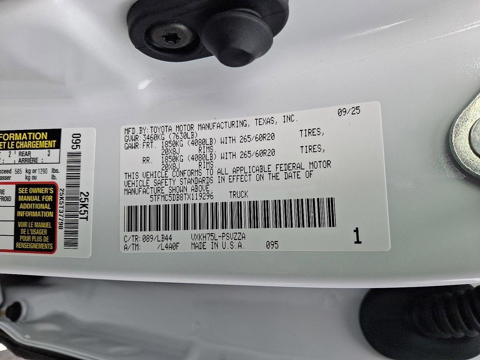 2026 Toyota Tundra 4WD 4WD 1794 Edition Hybrid CrewMax 5.5' Bed (Natl)