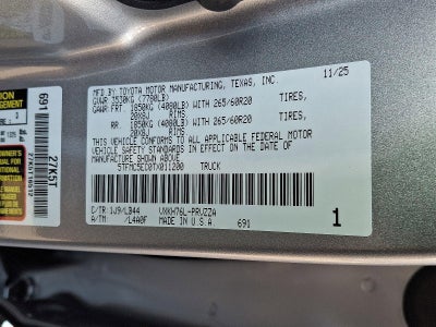 2026 Toyota Tundra 4WD 4WD 1794 Edition Hybrid CrewMax 6.5' Bed (Natl)