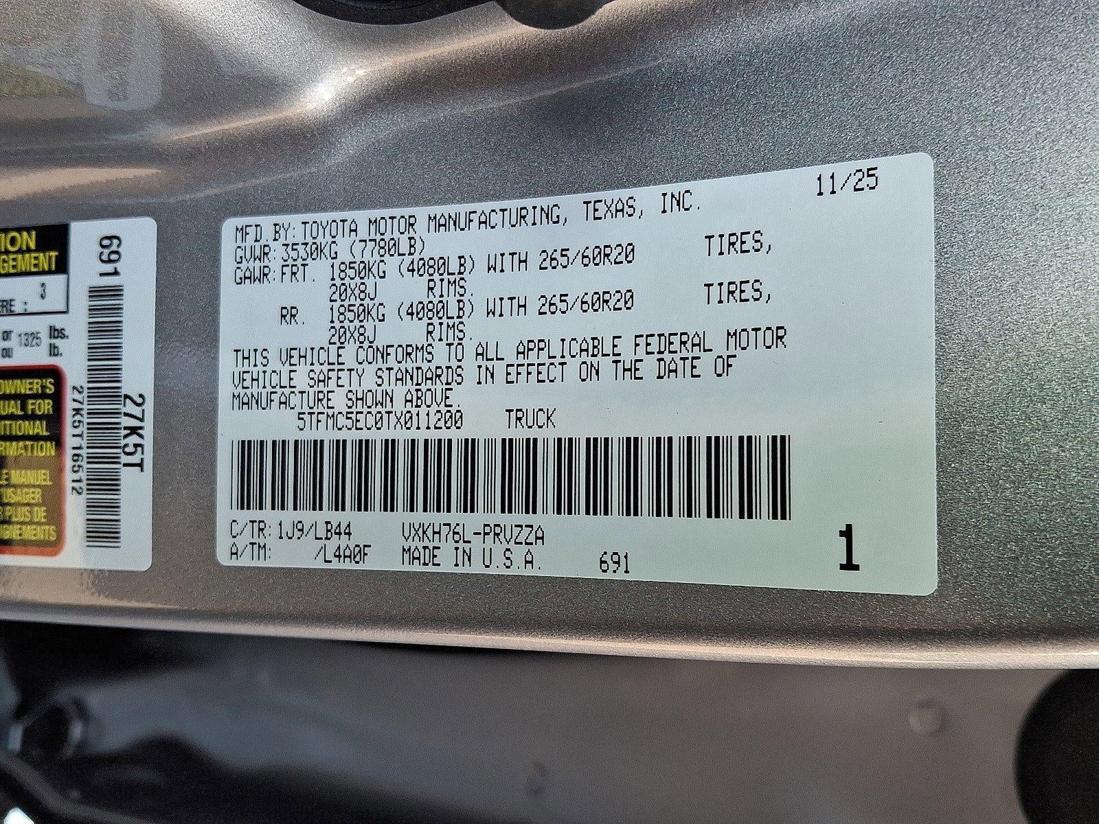 2026 Toyota Tundra 4WD 4WD 1794 Edition Hybrid CrewMax 6.5' Bed (Natl)