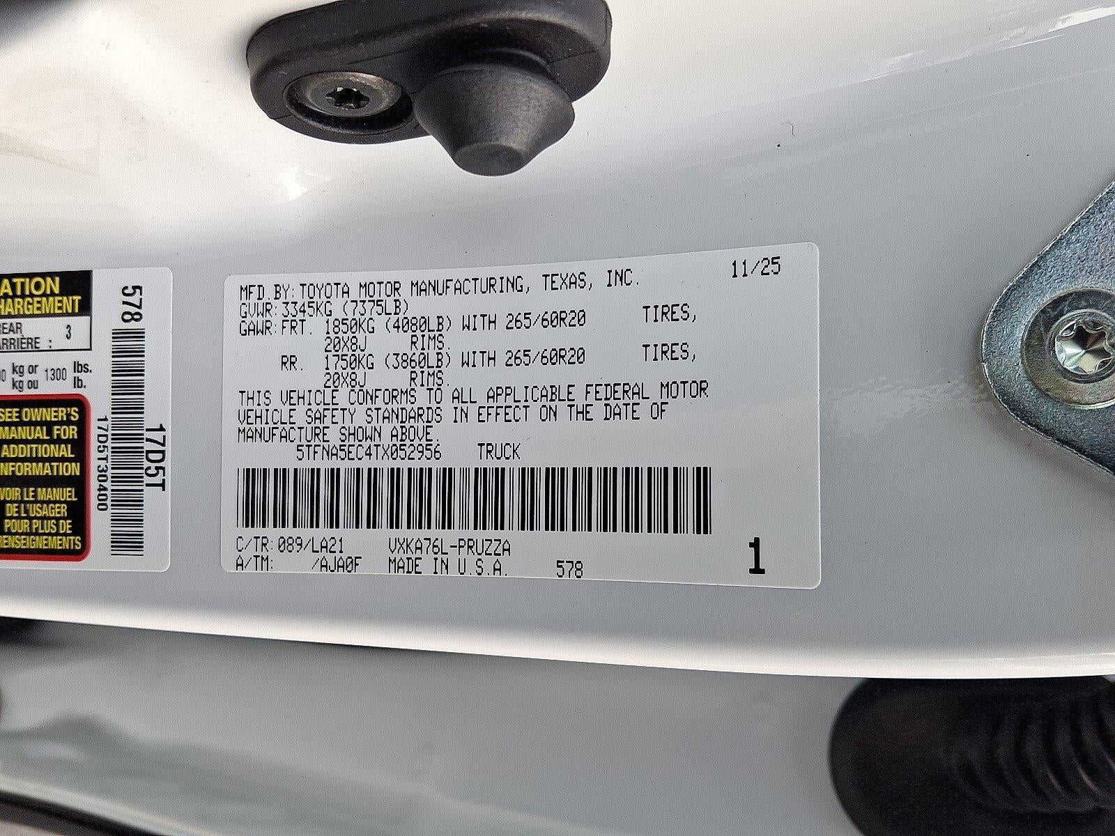 2026 Toyota Tundra 4WD 4WD Platinum CrewMax 6.5' Bed (Natl)