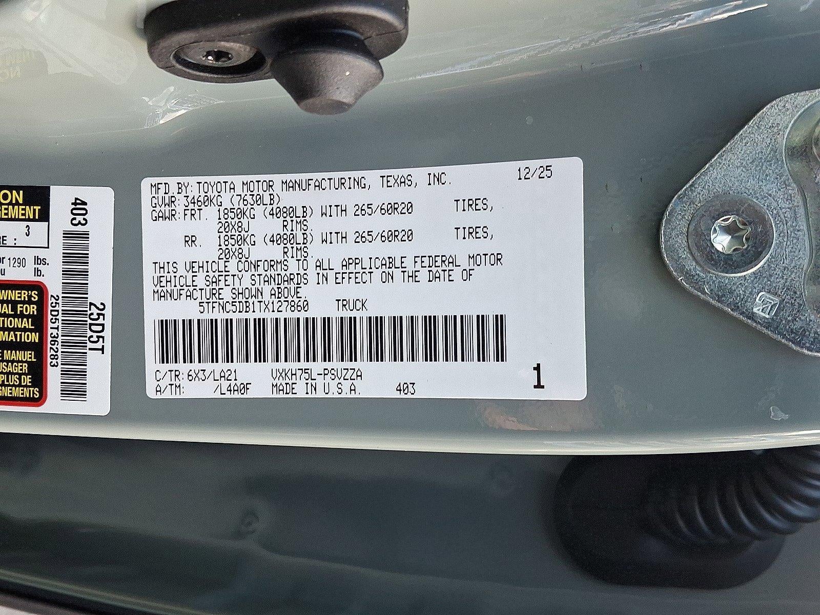 2026 Toyota Tundra 4WD 4WD Platinum Hybrid CrewMax 5.5' Bed (Natl)