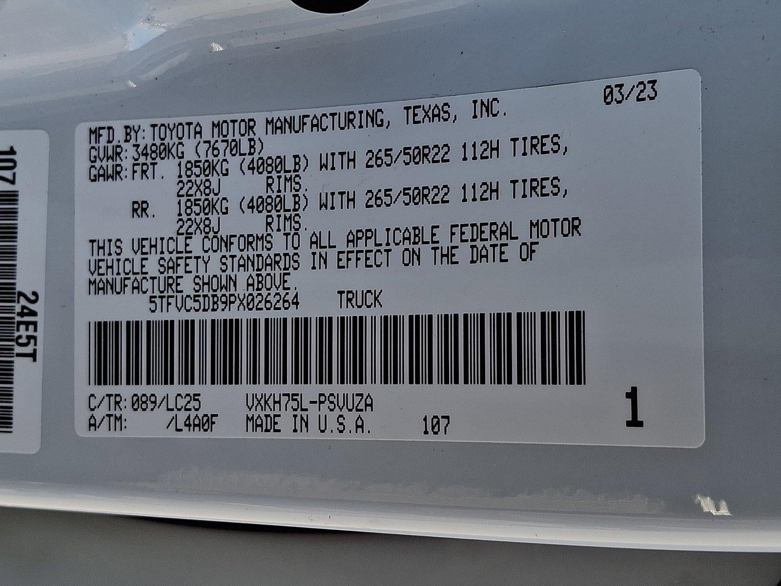 2023 Toyota Tundra 4WD 4WD Capstone Hybrid CrewMax 5.5' Bed (Natl)