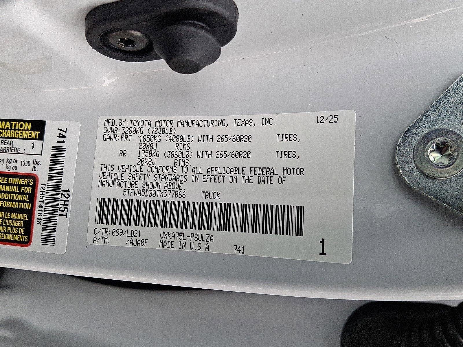 2026 Toyota Tundra 4WD 4WD Limited CrewMax 5.5' Bed (Natl)