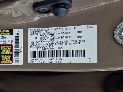 2026 Toyota Tundra 4WD 4WD Limited CrewMax 5.5' Bed (Natl)