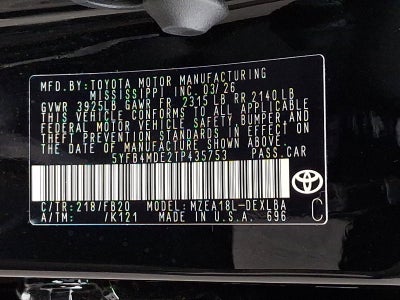 2026 Toyota Corolla LE CVT (Natl)