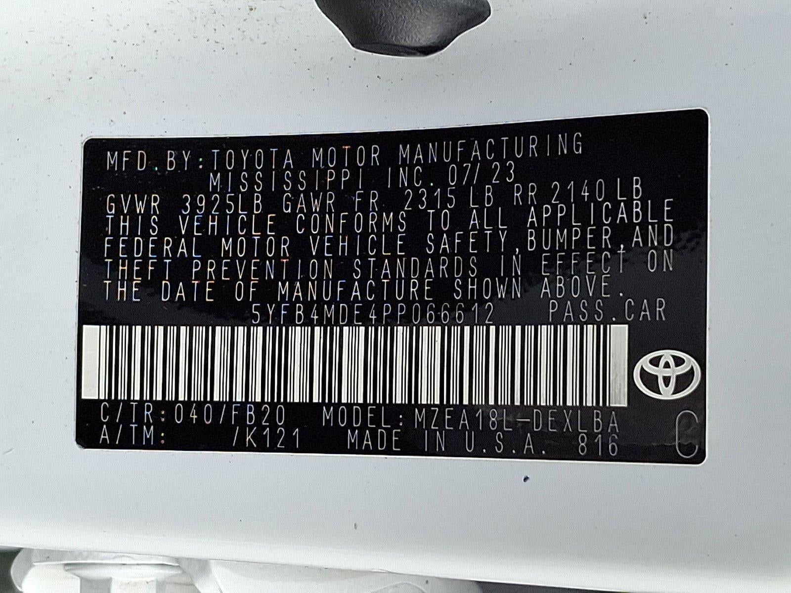 2023 Toyota Corolla LE CVT (Natl)