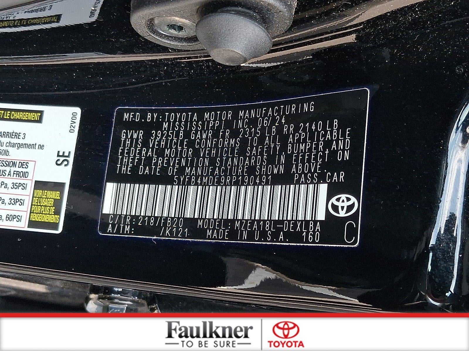 2024 Toyota Corolla LE CVT (Natl)