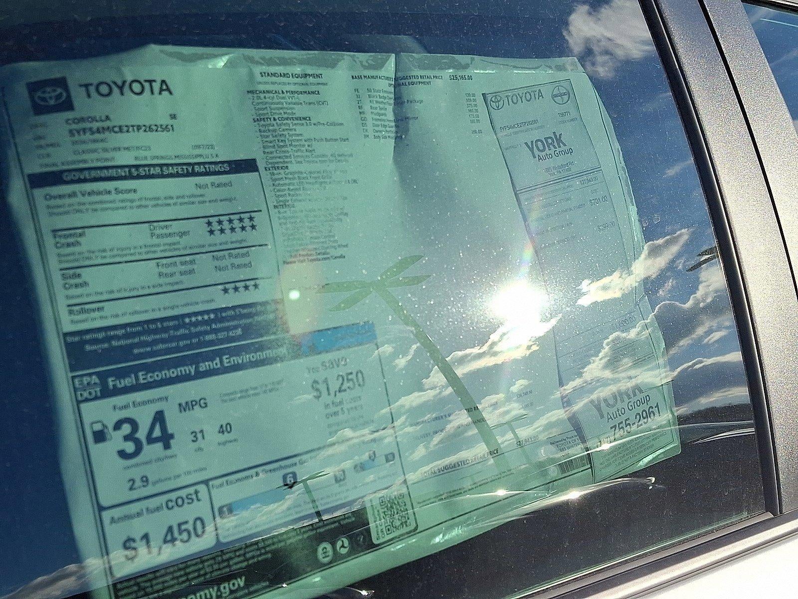 2026 Toyota Corolla SE CVT (Natl)