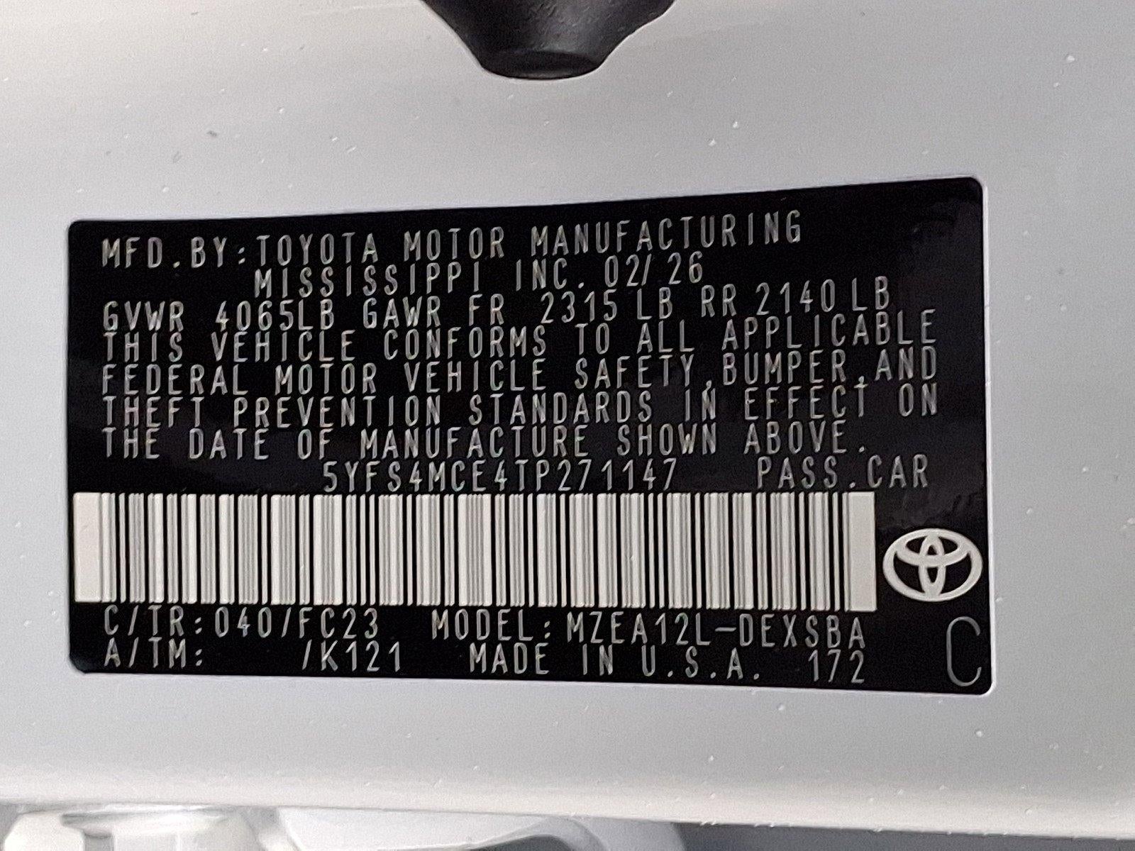 2026 Toyota Corolla SE CVT (Natl)