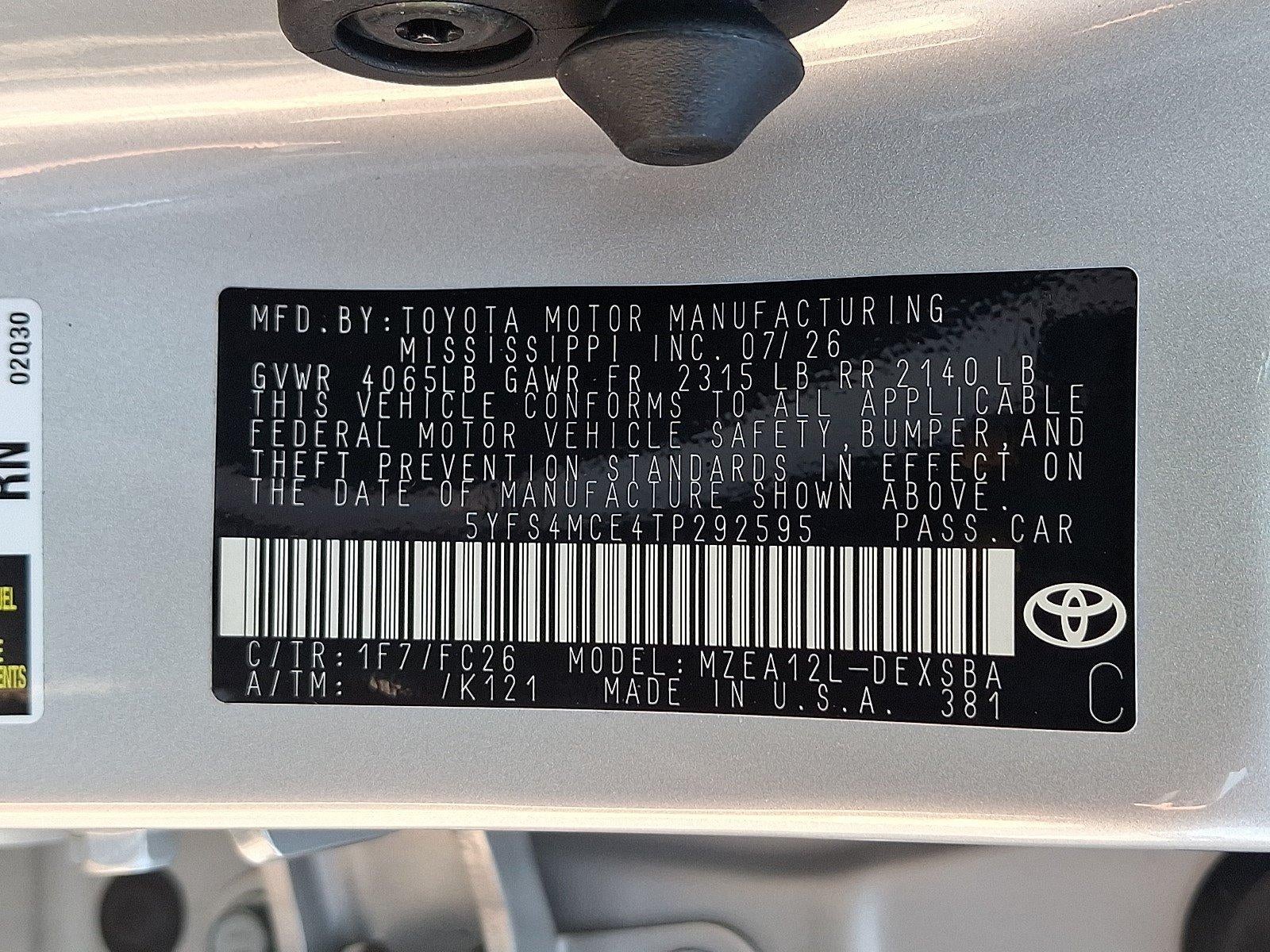 2026 Toyota Corolla SE CVT (Natl)