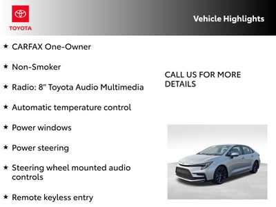 2025 Toyota Corolla SE CERTIFIED