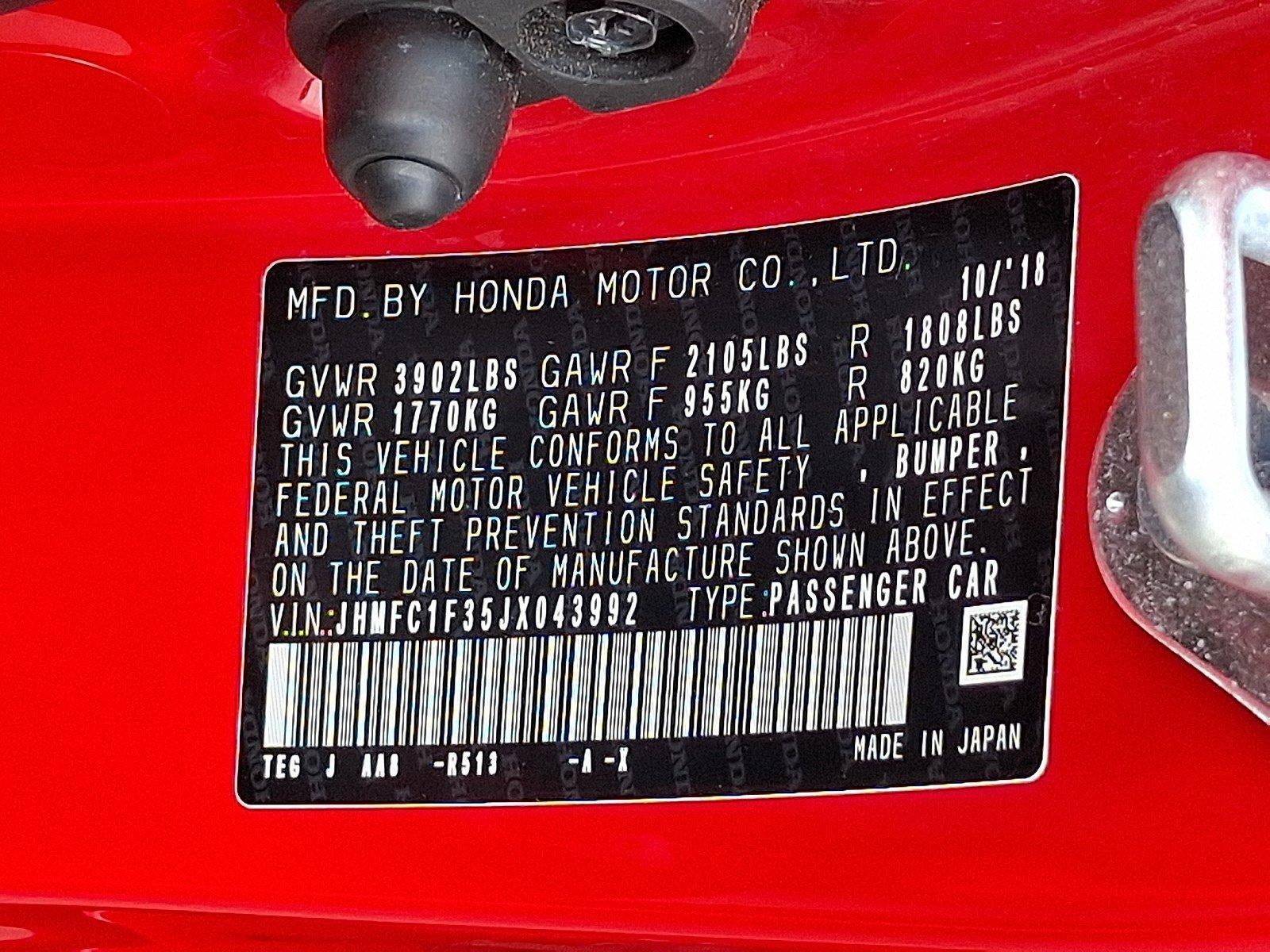 2018 Honda Civic Sedan EX-T CVT