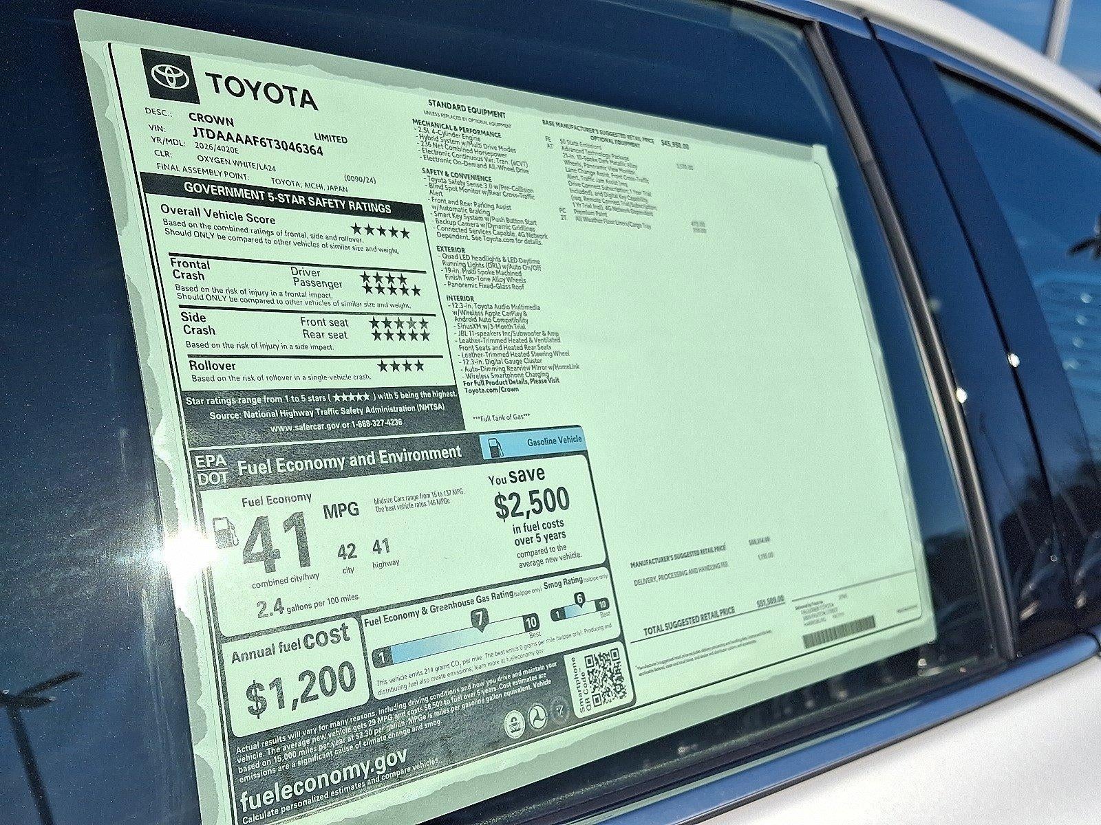 2026 Toyota Crown Limited AWD (Natl)