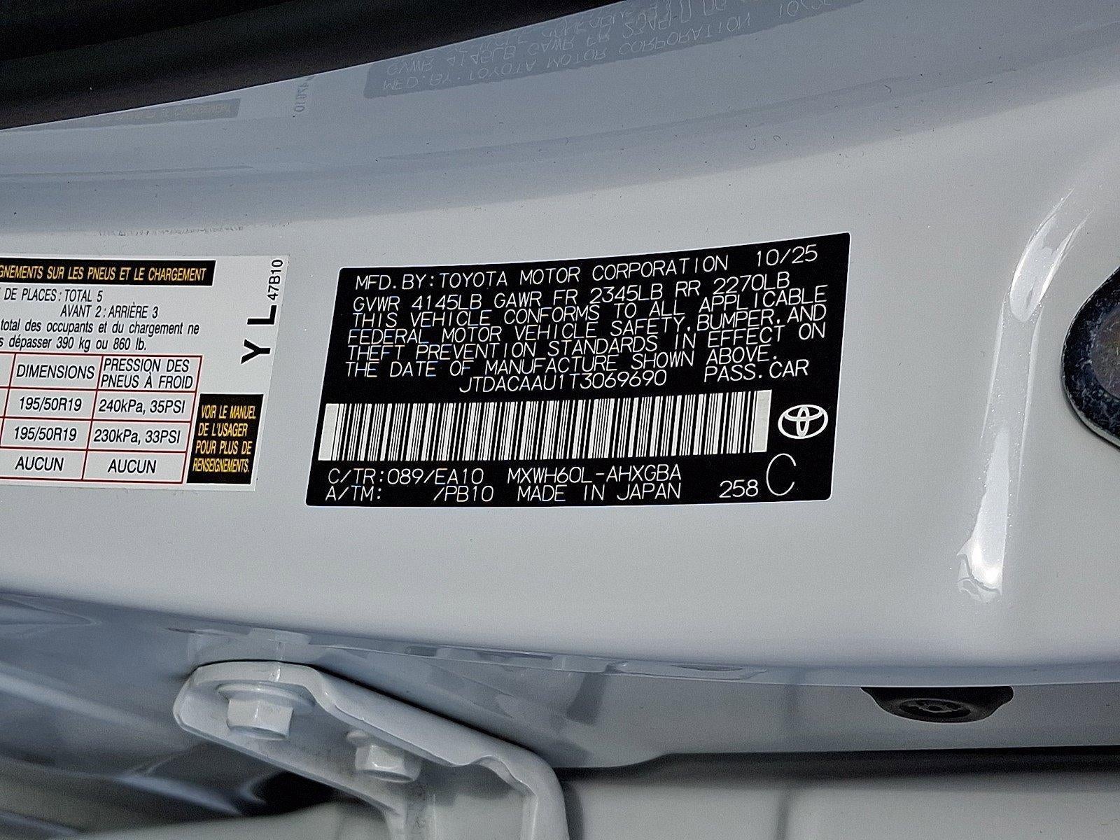 2026 Toyota Prius XLE (Natl)