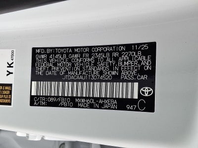 2026 Toyota Prius LE (Natl)